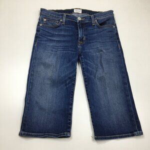 HUDSON 5 Pocket Medium Wash Amelia Cuffed Knee Short Bermuda Denim Shorts